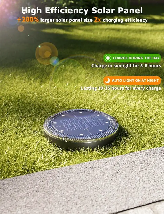 Alt view image 3 of 7 - Color Changing Solar Ground Lights with Remote, IP67 Waterproof, 10Pack
