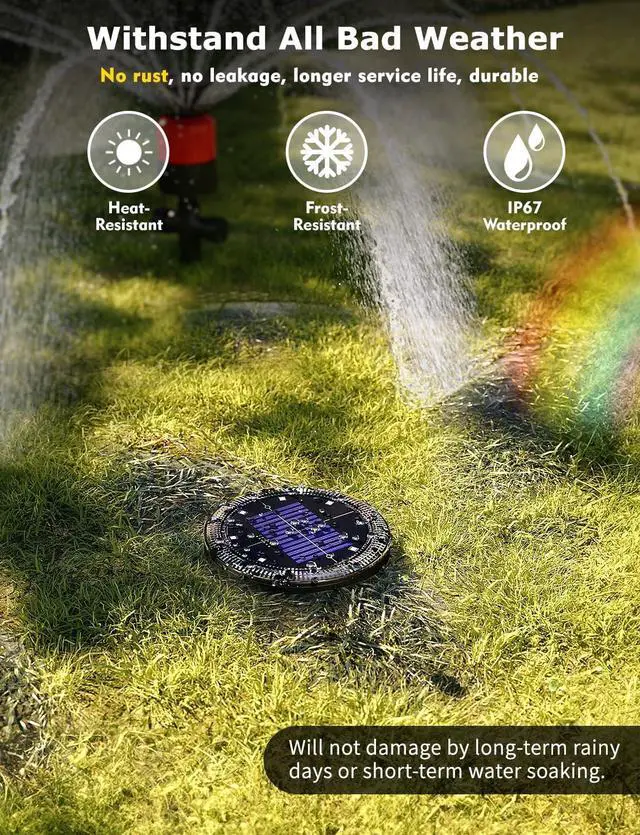 Alt view image 5 of 7 - Color Changing Solar Ground Lights with Remote, IP67 Waterproof, 10Pack