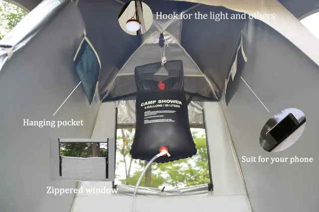 Alt view image 5 of 7 - Outdoor Shower Tent Changing Room Privacy Portable Camping Shelters