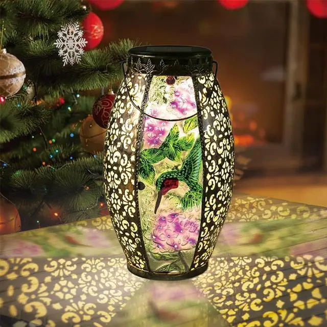Alt view image 7 of 7 - Solar Lanterns Outdoor Waterproof, Hummingbird Gifts for Women Garden Decor