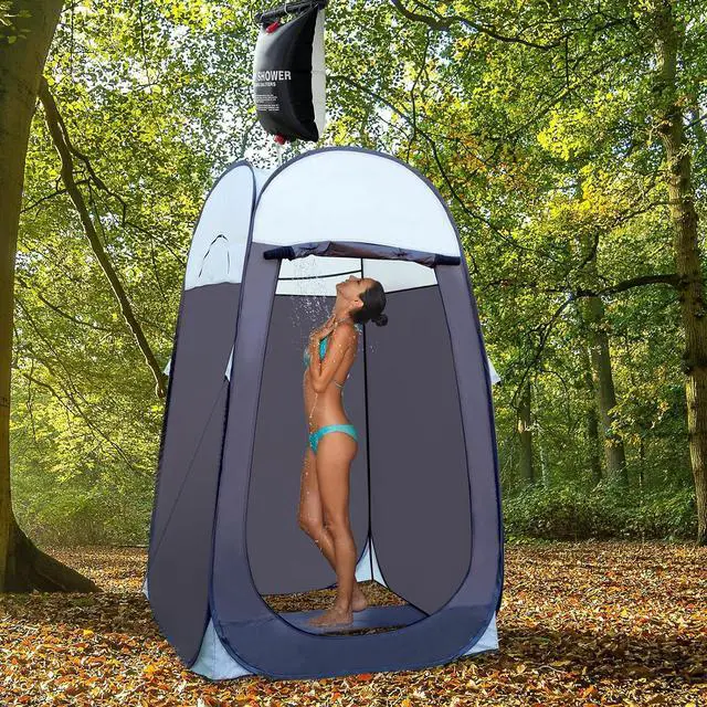 Alt view image 6 of 7 - Leader Accessories Pop Up Shower Tent 4' x 4' x 78" H Privacy Camping Tent