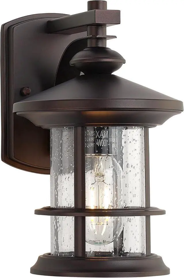 Main image of MICSIU 100W Max Vintage Farmhouse Oil Rubbed Bronze Outdoor Wall Light