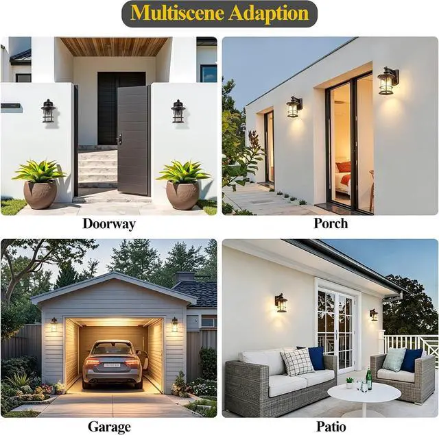 Alt view image 6 of 7 - MICSIU 100W Max Vintage Farmhouse Oil Rubbed Bronze Outdoor Wall Light