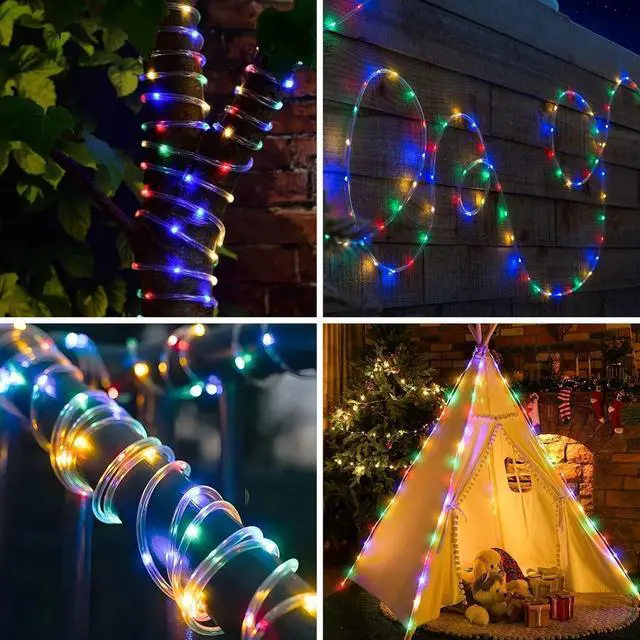 Alt view image 6 of 7 - ANJAYLIA 105FT 320 LED Color Changing Rope Lights with Plug and Remote