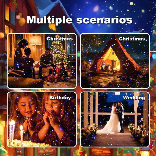 Alt view image 7 of 7 - Laser Christmas Projector Lights Outdoor, Firefly Light Show for Trees