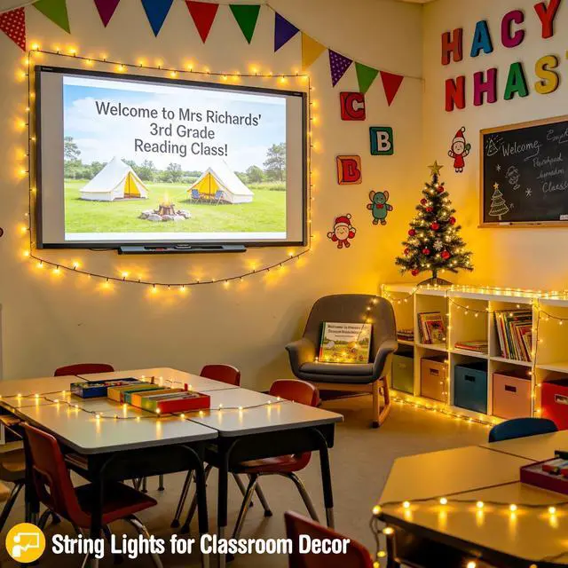 Alt view image 3 of 7 - JMEXSUSS 500 LED Christmas Lights Outdoor, Classroom String Lights Plug in