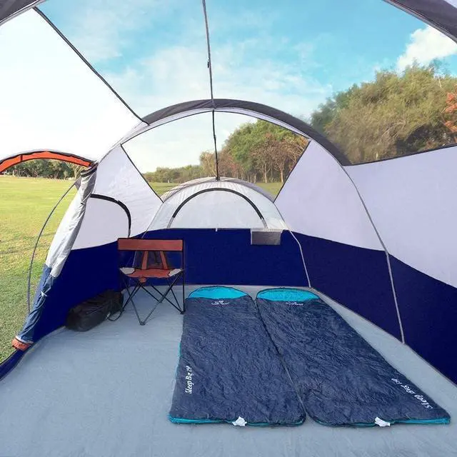 Alt view image 6 of 7 - CAMPROS CP 8 Person Camping Tent, Room Divider, Rainfly, Weather Resistant