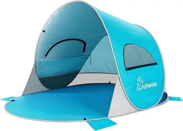 Main image of Wolfwise Pop Up Beach Tent, Easy Setup Sun Shade Shelter Foldable 3 Person