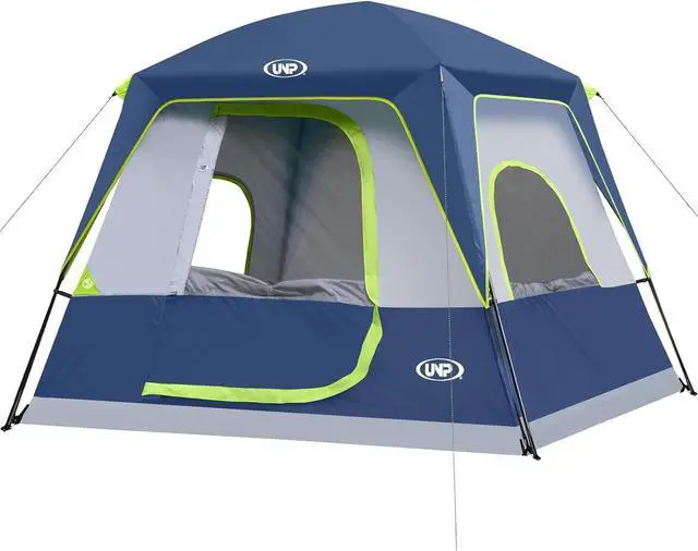 Main image of UNP 2/4/6/8 Person Tent, Portable Cabin Tent, Camping Tent 4-Person Easy Set Up, Waterproof with Top Rainfly for Outdoor Camping/Hiking
