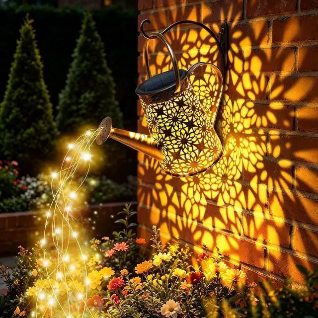 Alt view image 2 of 7 - VOOKRY Solar Watering Can Lights, Large Retro Metal Hanging Solar Lights Outdoor Waterproof, Gifts for Women Mom Grandma Birthday, Outside Yard Garden Porch Lawn Patio Decoration, Warm White