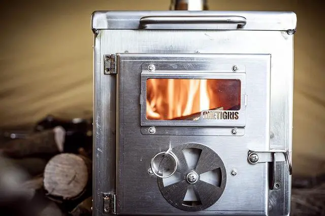 Alt view image 7 of 7 - OneTigris Tiger Roar Tent Stove, Portable Wood Burning for Winter Camping Hunting and Outdoor Cooking, Pipes Included