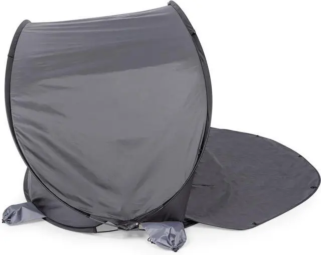Alt view image 3 of 7 - PICNIC TIME Manta Portable Beach Tent, Fully-Assembled Pop Up Tent, Beach Shade and Sun Shelter, Instant Outdoor Shade with Carrying Bag for Outdoors and UPF50+ UV Protection (Gray with Black Accents)