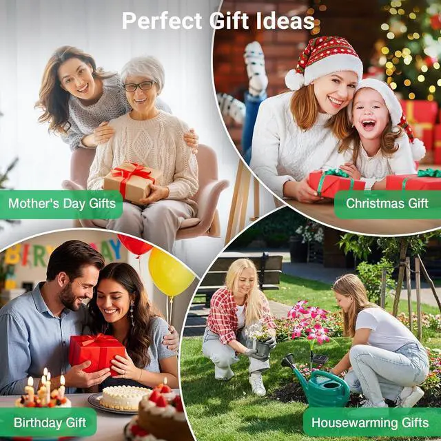 Alt view image 7 of 7 - Ahaorigin Solar Garden Lights Outdoor, 4 Pack Blooming Lily Solar Flowers Outdoor Waterproof, 7 Color Changing Bigger Flower Lights for Yard Patio Decor, Gift for Mom