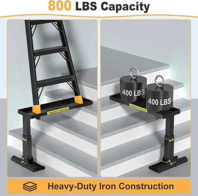 Alt view image 4 of 7 - Foldable Ladder Levelers for Stairs Heavy Duty Ladder Extender