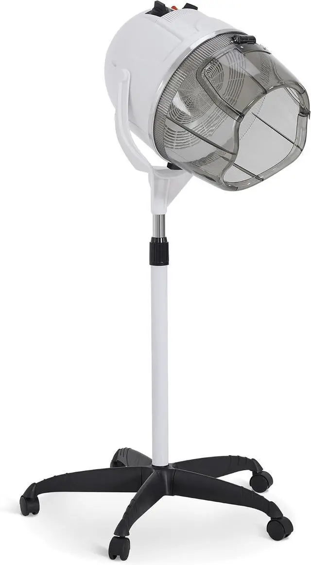 Main image of BarberPub 1000W Stand Hooded Hair Dryer, Height Adjustable, White VHD08
