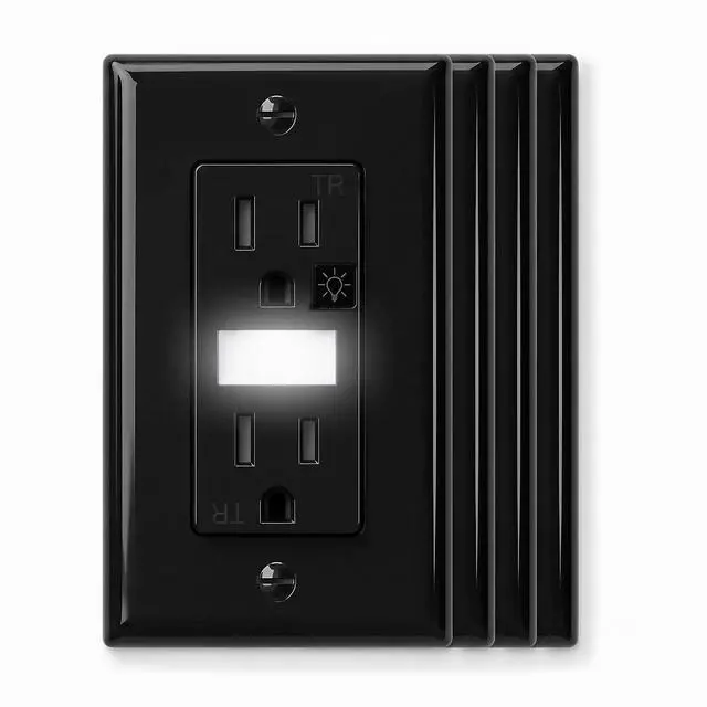Main image of SOZULAMP 4-Pack Night Light Wall Outlet, Touch & Dusk-to-Dawn Sensors