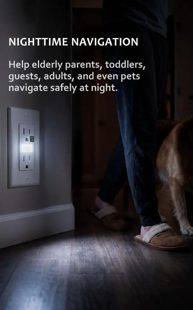 Alt view image 2 of 7 - SOZULAMP 10-Pack Night Light Wall Outlet, Touch & Dusk-to-Dawn Sensors