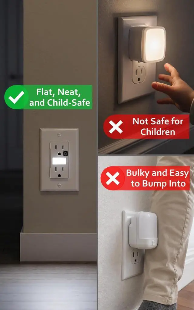 Alt view image 4 of 7 - SOZULAMP 10-Pack Night Light Wall Outlet, Touch & Dusk-to-Dawn Sensors