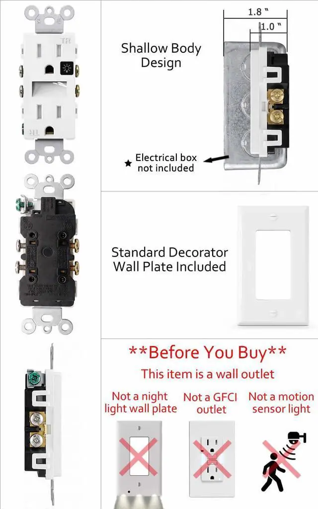 Alt view image 6 of 7 - SOZULAMP 10-Pack Night Light Wall Outlet, Touch & Dusk-to-Dawn Sensors