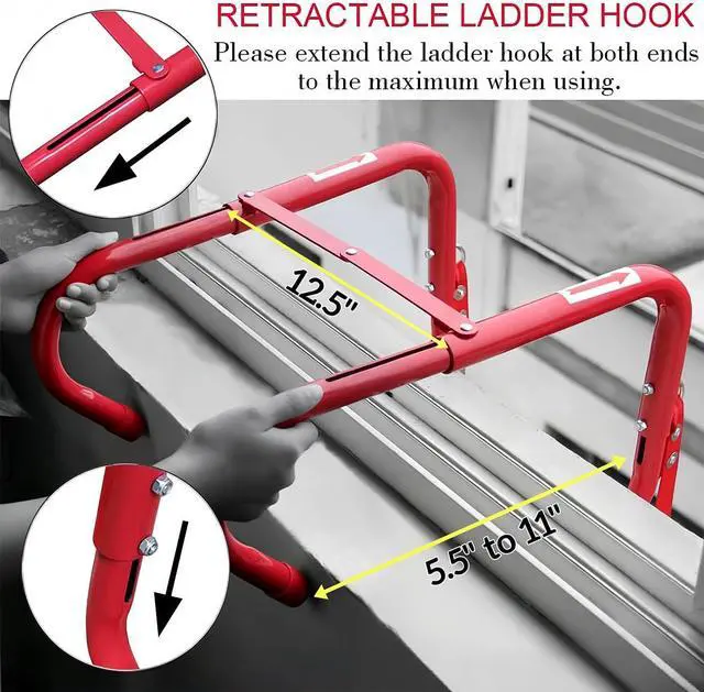 Alt view image 2 of 7 - Hausse Retractable 2 Story Fire Escape Ladder, 13 Feet