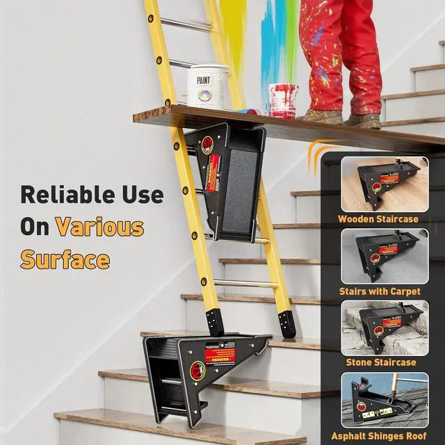 Alt view image 5 of 7 - Ladder Leveler,Roof Leveler Tool, Ladder Stabilizer,Roof Leveling Tool,Stable Platform for Uneven Surface