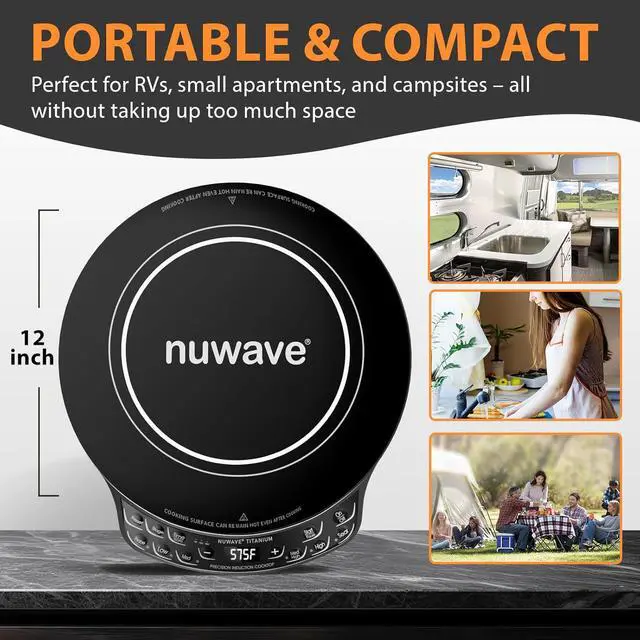 Alt view image 7 of 7 - Nuwave Induction Cooktop, Improved Hot Plate with Digital Probe