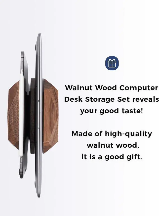 Alt view image 7 of 7 - Dual Laptop Holder Adjustable Vertical Laptop Stand, 2 Slots MacBook Stand Wood,Wooden Laptop Stand,Vertical Laptop Holder for Desk, Widen Dock Fits All MacBook/Surface pro