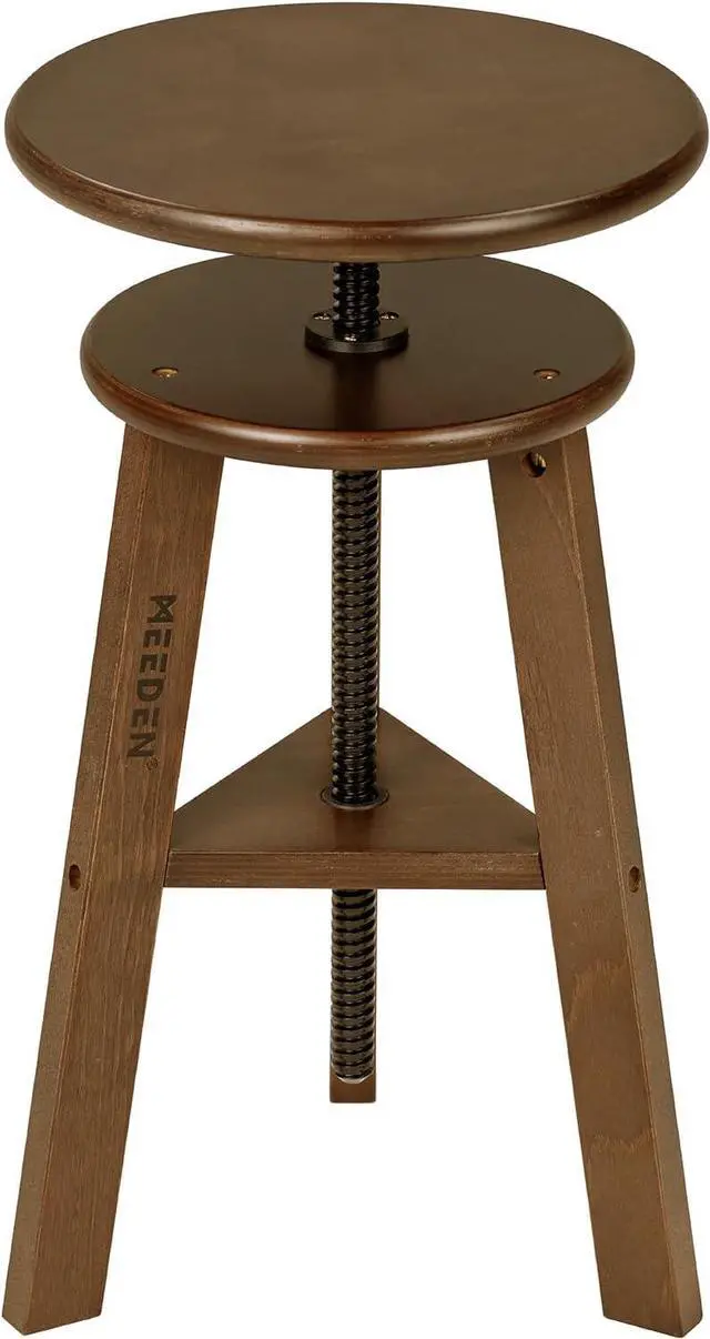 Main image of MEEDEN Walnut Drafting Stool with Solid Beech Wood, Height Adjustable Artist Studio Stool, Bar Stool, Office & Kitchen Stool, Perfect for Studio, Home Use, Bars