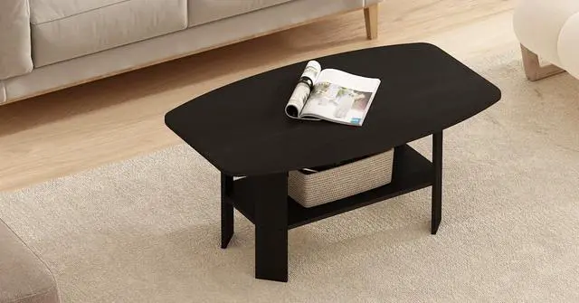 Alt view image 2 of 7 - Furinno Simple Design Coffee Table, Espresso