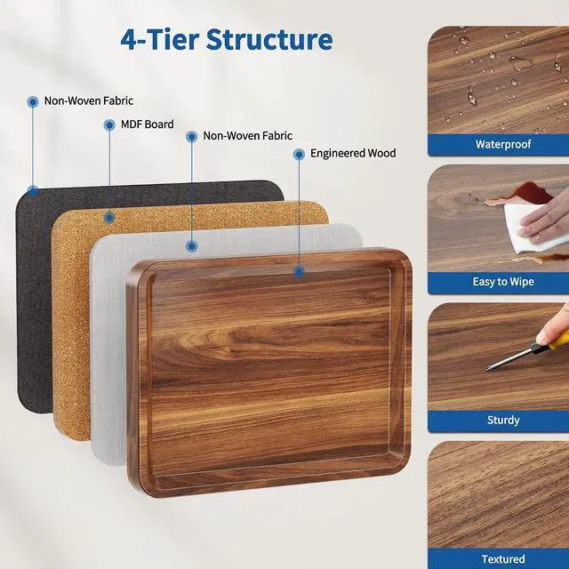 Alt view image 5 of 7 - C Table with Wheels, Adjustable Height, 360° Swivel Bed Tray Table