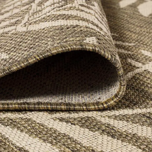 Alt view image 5 of 7 - JONATHAN Y Palm Frond Indoor Outdoor Area Rug 3X5 Brown/Beige, Nevis for Backyard, Patio, Porch, Easy-Cleaning, High Traffic, Pet-Friendly, Non-Shedding (SMB119A-3)