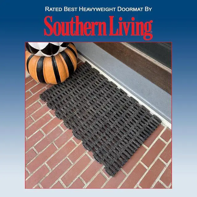 Alt view image 5 of 5 - Durable Corporation Dura-Rug Outdoor Entrance Mat, Recycled Fabric Tire-Link Doormat, Heavy Duty Dirt Trapping Door Mat, 20" x 30"