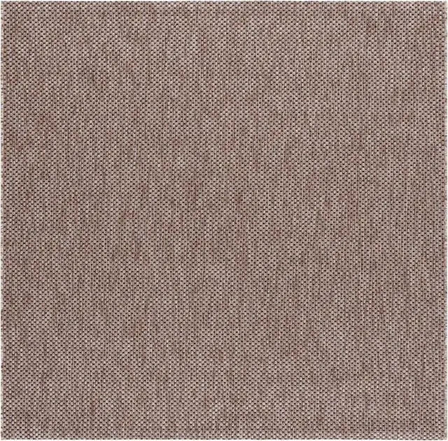 Alt view image 2 of 7 - SAFAVIEH Washable Rug Outdoor Courtyard Collection - 9' Square, Natural & Black, Non-Shedding & Easy Cleaning, Ideal for Patio, Backyard, Mudroom (CY8521-37312)