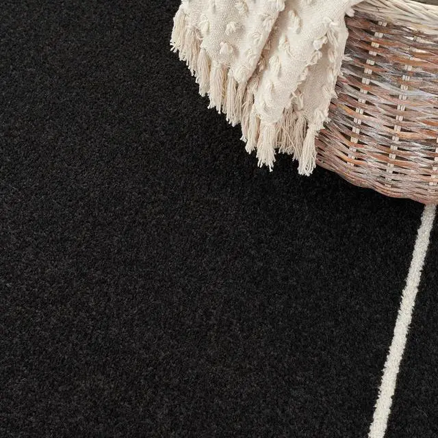 Alt view image 6 of 7 - Nourison Home Nourison Essentials Black Ivory 5' x 7' Area Rug - Easy Clean, Non Shedding, Bed Room, Living Room, Dining Room, Kitchen (5' x 7')