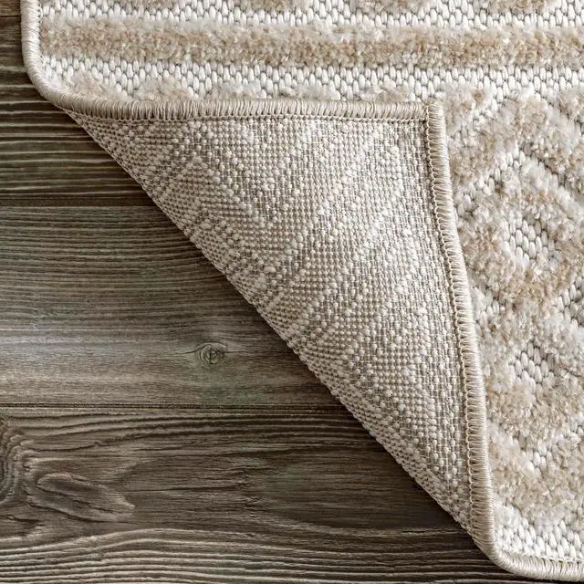 Alt view image 3 of 7 - nuLOOM Kamryn Beige Geometric Power Loomed Indoor/Outdoor Area Rug, 4' x 6'