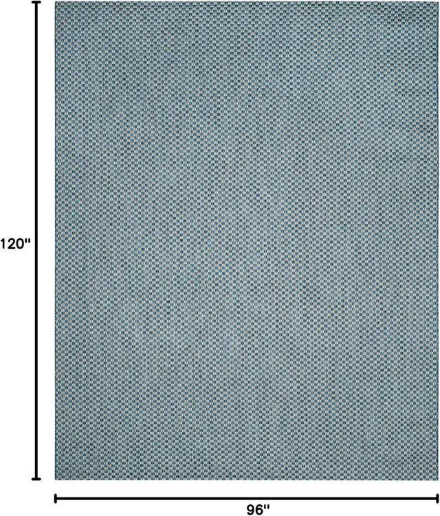Alt view image 2 of 6 - SAFAVIEH Courtyard Collection 8' x 10' Blue/Grey CY8653 Indoor/ Outdoor Patio Backyard Mudroom Area Rug