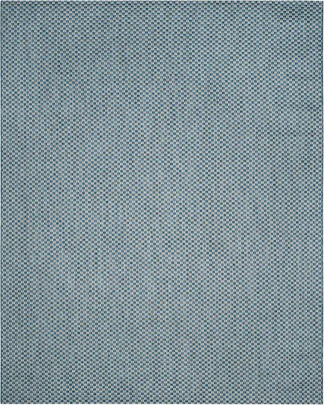 Alt view image 3 of 6 - SAFAVIEH Courtyard Collection 8' x 10' Blue/Grey CY8653 Indoor/ Outdoor Patio Backyard Mudroom Area Rug