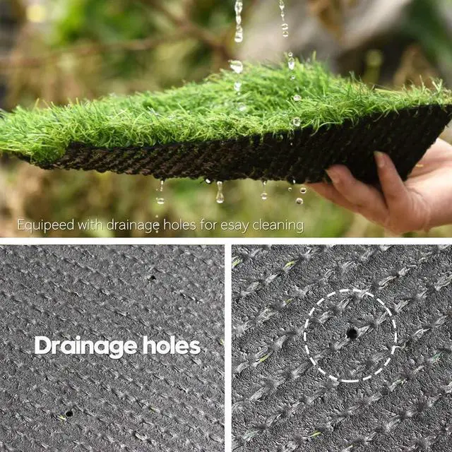 Alt view image 4 of 6 - Artificial Grass Turf Lawn-5FTX10FT, 0.7" Indoor Outdoor Garden Lawn Landscape Synthetic Grass Mat Fake Grass Rug