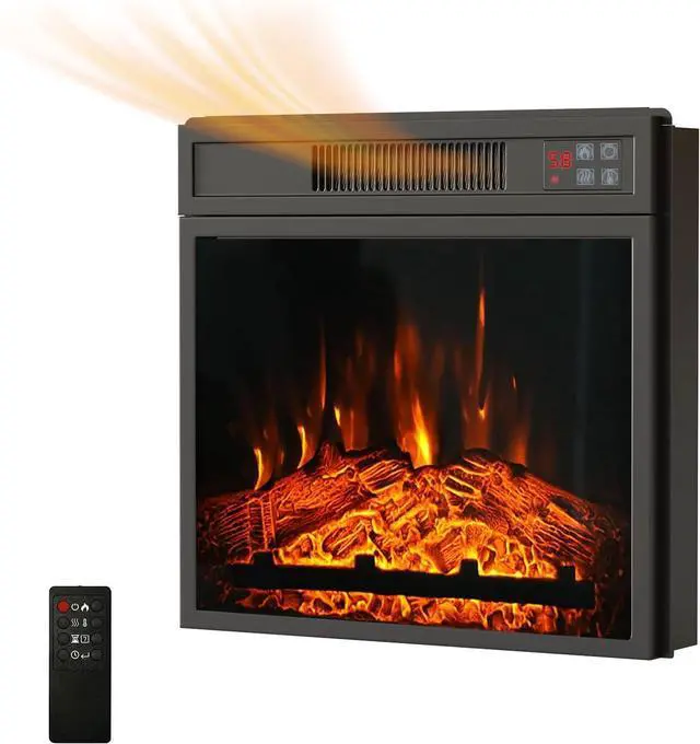 Main image of 18" Electric Fireplace Insert, Recessed Fireplace Heater with Low Noise, Remote Control with Timer, Touch Screen, Adjustable Flame Brightness (18 inch-1)