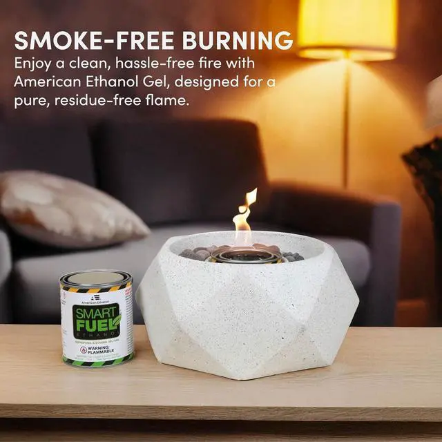 Alt view image 4 of 7 - Smart Fuel Bioethanol Gel Fuel Cans Clean-Burning Bio Ethanol Fireplace Fuel for Indoor & Outdoor Fire Pit, Fireplaces & Tabletop Fire Features 3 Hour Burn Time - 12 Pack