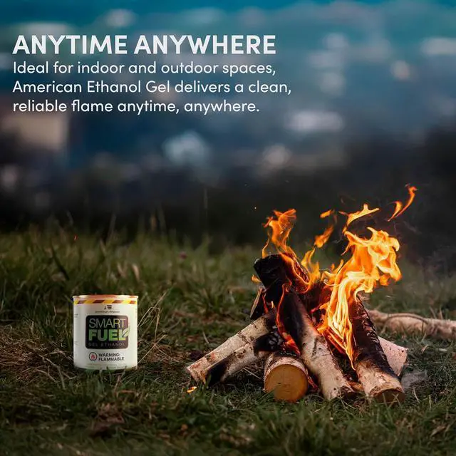Alt view image 6 of 7 - Smart Fuel Bioethanol Gel Fuel Cans Clean-Burning Bio Ethanol Fireplace Fuel for Indoor & Outdoor Fire Pit, Fireplaces & Tabletop Fire Features 3 Hour Burn Time - 12 Pack