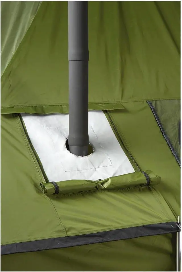 Alt view image 5 of 6 - Guide Gear Outdoor Wood Burning Stove; Portable with Chimney Pipe for Cooking and Camping