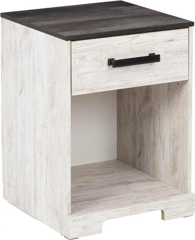 Main image of Signature Design by Ashley Shawburn 1-Drawer Nightstand, Whitewash