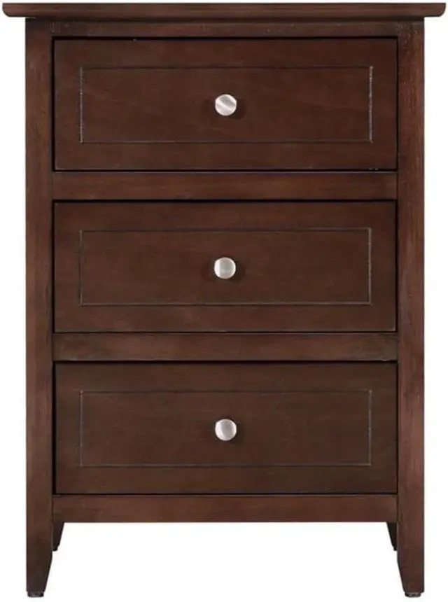 Alt view image 3 of 7 - Glory Furniture Daniel 3 Drawer Nightstand in Cappuccino