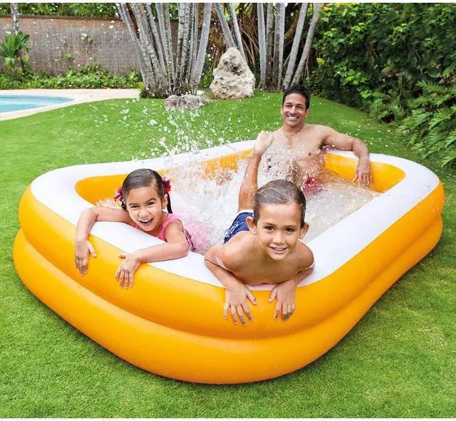 Alt view image 2 of 4 - INTEX 57181EP Swim Center Inflatable Family Pool: 159 Gallon Capacity 90" x 60" x 19" Color May Vary