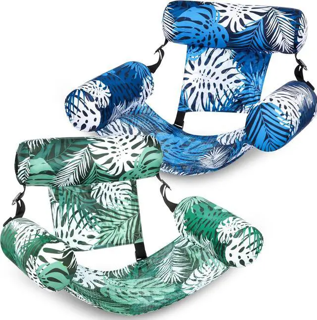 Main image of SLOOSH Inflatable Pool Floats Adult,2 Packs Floating Lounge Chairs,Blow up Pool Noodles for Adult Heavy Duty,Floating Chair for Party Summer Water Beach Lake Fun