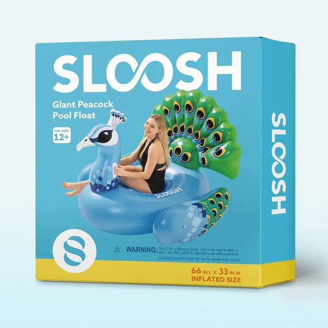 Alt view image 7 of 7 - JOYIN Inflatable Peacock Pool Float - Giant Peacock Fun Beach Floaties, Pool Party Decorations Adult Size Inflatable Animal Summer Swim Pool Raft Lounge for Adults