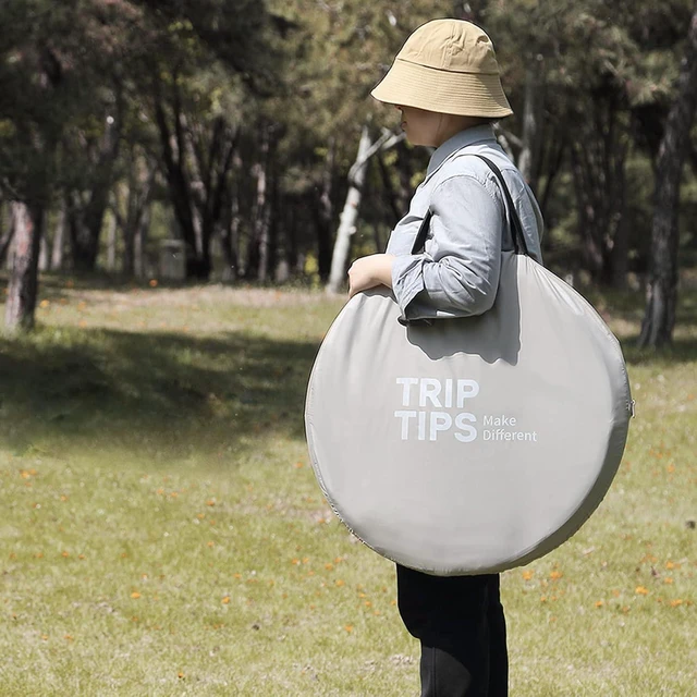 Alt view image 7 of 7 - TRIPTIPS Pop Up Shower Tent with Mesh Window, Portable Toilet Privacy Tent, 6.9 FT, Removable Rain Cover/UPF 50+
