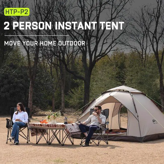 Alt view image 5 of 7 - Happy Travel 2/4 Person Camping Tent, Instant Easy Pop Up Tents for Camping