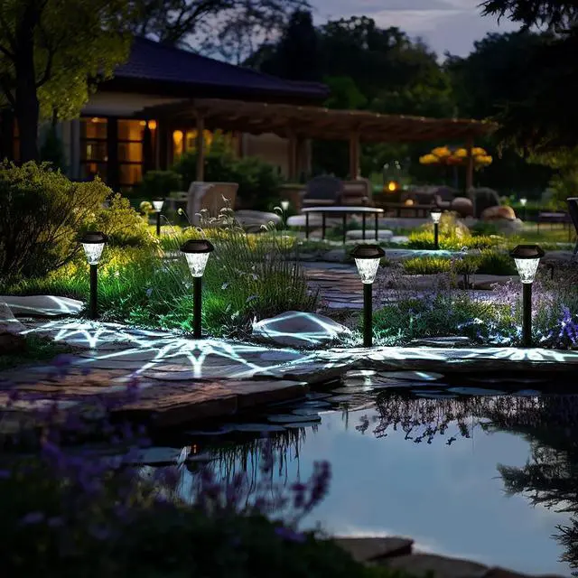 Alt view image 5 of 7 - GIGALUMI 16 Pack Solar Lights Outdoor Waterproof, Solar Garden Lights
